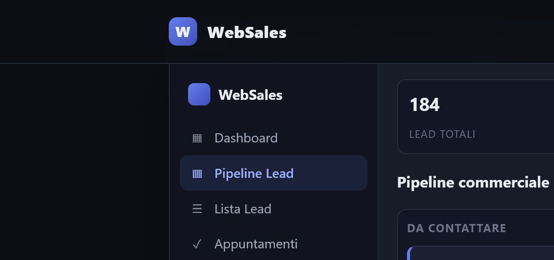 Anteprima della pipeline commerciale di WebSales